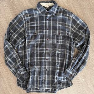 Carbon 2 Cobalt gray plaid long sleeve button down shirt L
